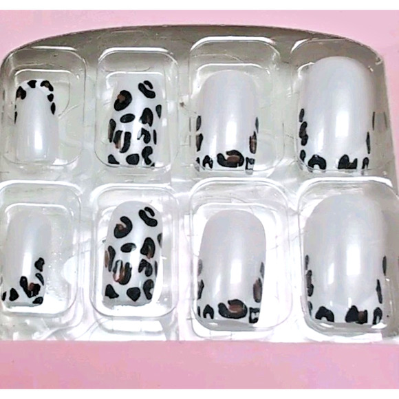 Stick Press On False Nails Lot Of 6 Red Pink Blue White Do It Yourself #3 READ - Picture 7 of 13